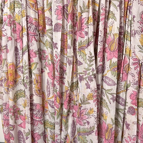 NWT Daughters of India 100% Cotton Fuchsia Bloom Kyra Midi Dress Sz M - Picture 8 of 9